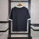 Camisa Alemanha Três-Quartos Icon 2022/23 Adidas Torcedor Masculina preta com detalhes em branco e cinza, corte três-quartos, tecido leve e respirável – perfeita para torcedores, treinos e uso casual.