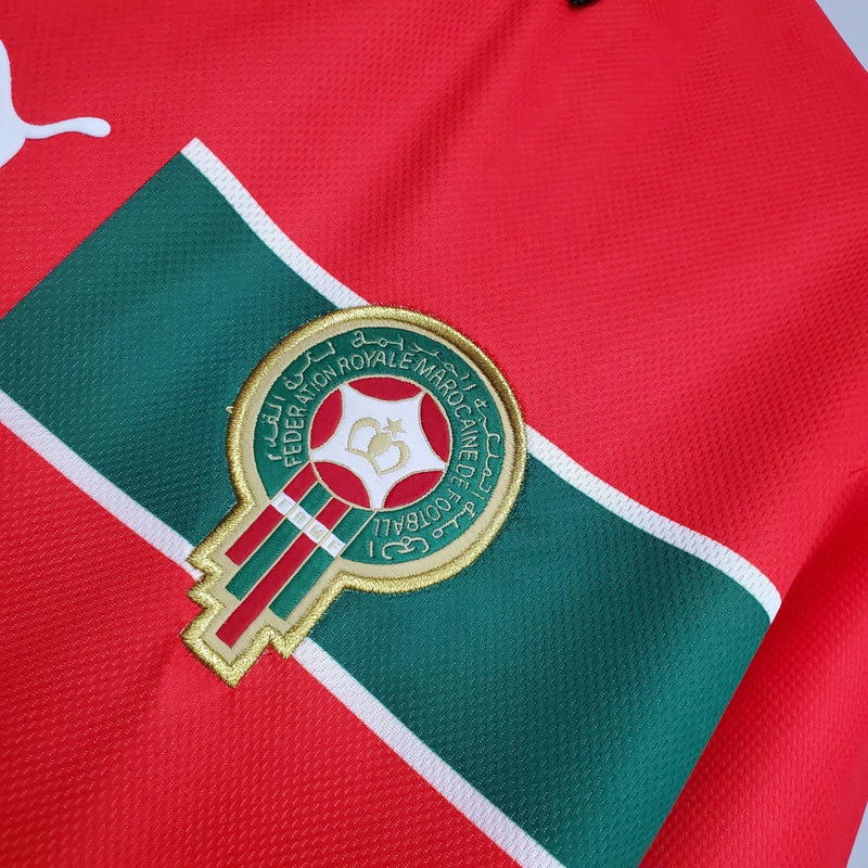Camisa Marrocos Away II 1998/99 Puma Retrô Masculina - Vermelha