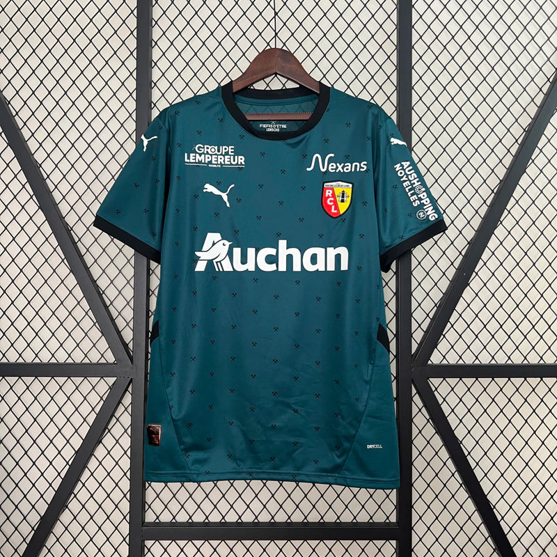 Camisa Lens Away II 2024/25 Puma Torcedor Masculina Verde, design moderno com detalhes em amarelo e vermelho, tecido leve e confortável para torcedores do RC Lens