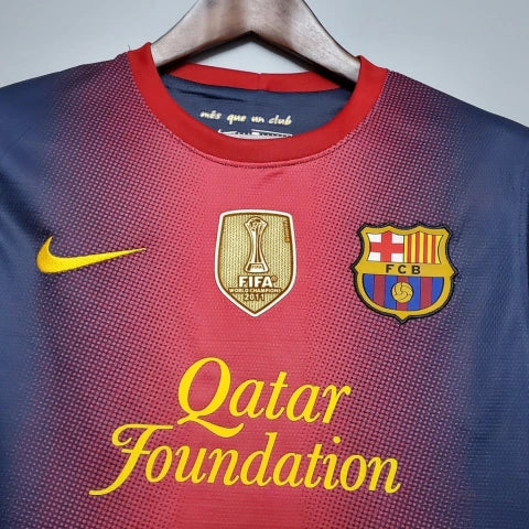 Camisa Barcelona Home I 2012/13  Nike Retrô Masculina - Grená e Azul
