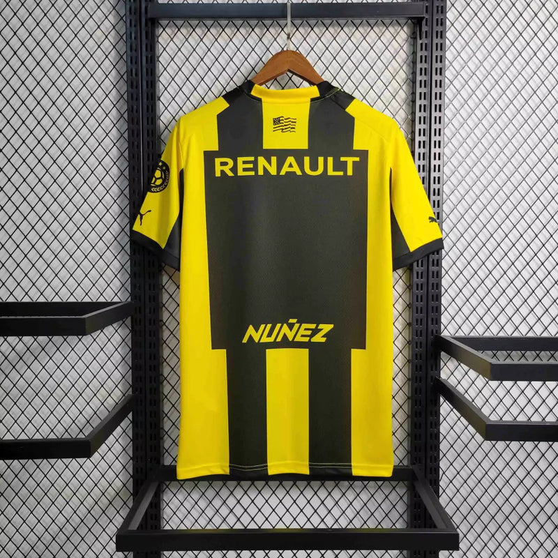 Camisa Peñarol Home I 2023/24 Torcedor Masculina Amarela e Preta, uniforme clássico uruguaio, escudo bordado, tradição e conforto para torcedores"

