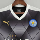Camisa Retrô Leicester City II Away 2015/16 torcedor Masculina - Preta