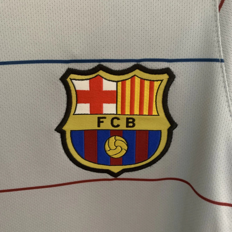 Camisa Barcelona Away (2) 2003/04 Nike Retrô Masculina cinza