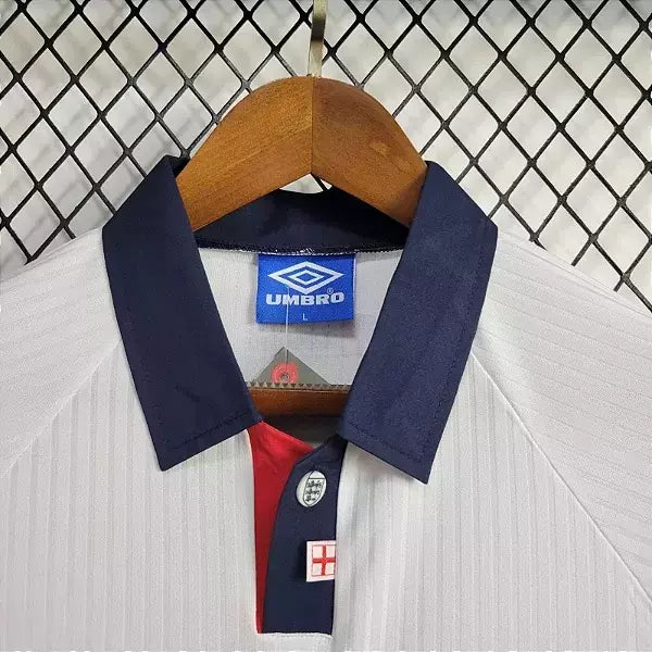 Camisa Inglaterra Retro Home (1) 1998 Umbro Torcedor Masculina