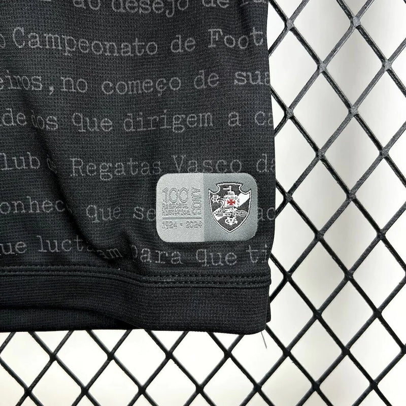 Kit Infantil Vasco Goleiro 2024/25 Kappa – uniforme oficial para crianças com camisa e short, escudo bordado do Vasco da Gama, design exclusivo de goleiro e tecido respirável.