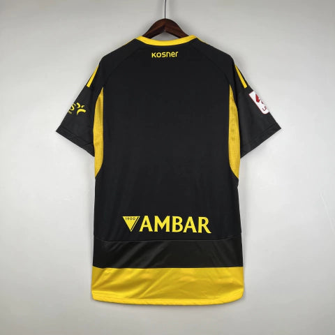 Camisa Real Zaragoza Away II 2023/24 Adidas Torcedor Masculina - Preta e Amarela