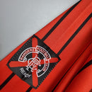 “Camisa Rangers FC Away II 1994/95 Adidas Retrô Masculina Laranja, uniforme retrô clássico do Rangers, design vibrante dos anos 90 e conforto para torcedores apaixonados.”