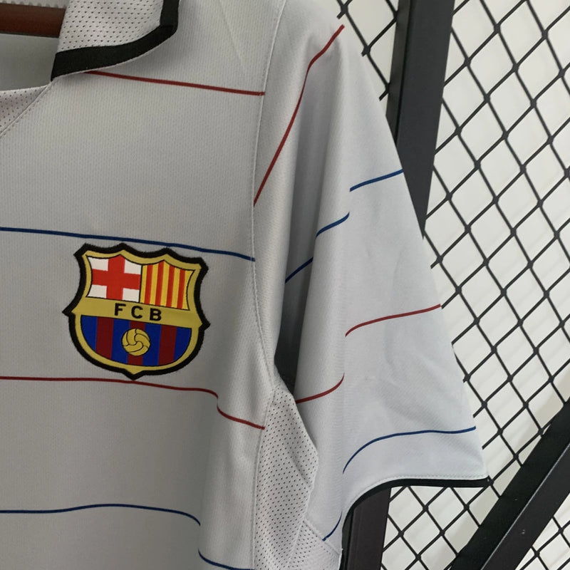 Camisa Barcelona Away (2) 2003/04 Nike Retrô Masculina cinza