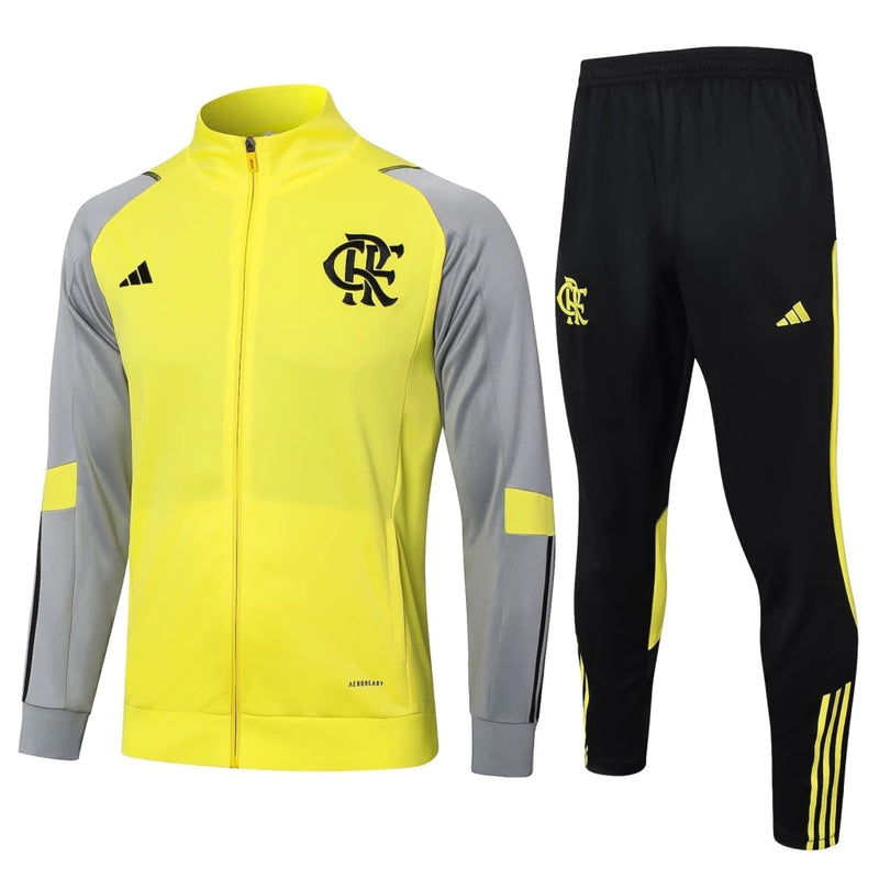 Conjunto Agasalho Treino Flamengo 2024/25 Adidas Masculino - amarela