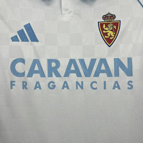 Camisa Real Zaragoza Home I 2025/26 Adidas Torcedor Masculina - Branca