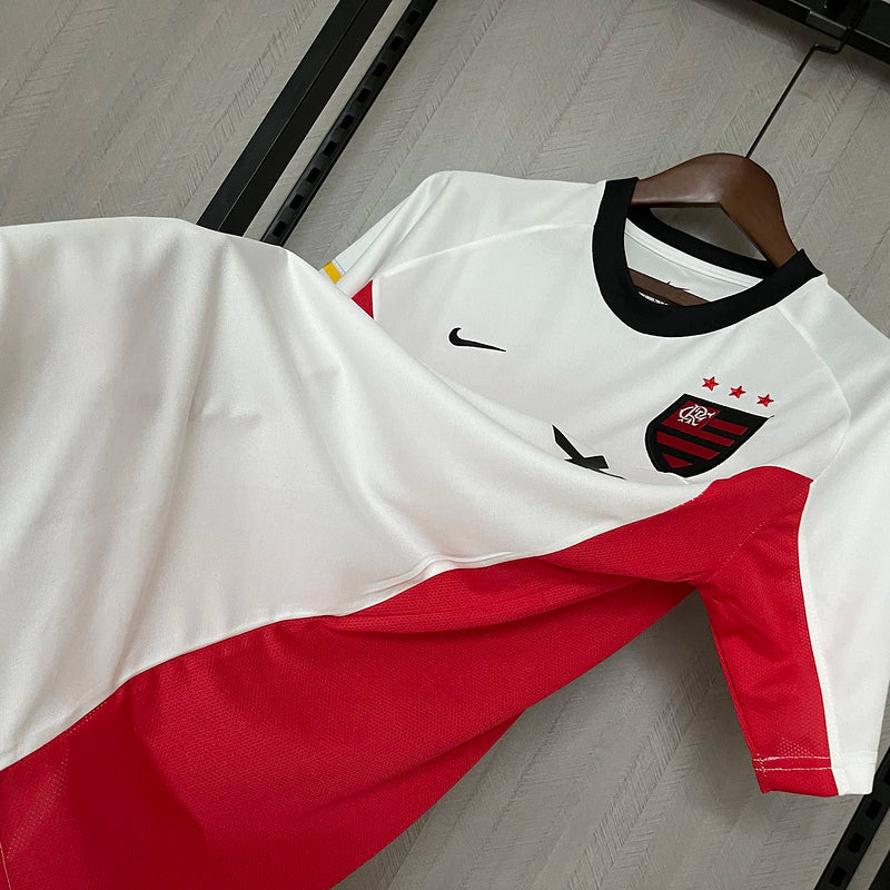 Camisa Flamengo Retrô Away (2) 2001/02 Nike Torcedor Masculina Branco/Vermelho
