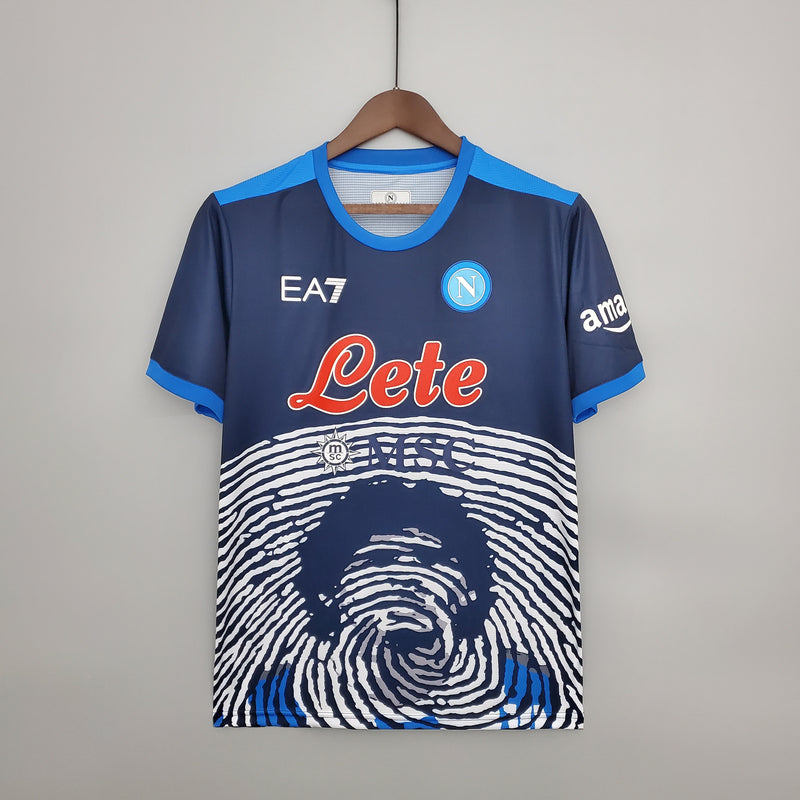 Camisa Napoli 2021/22 EA7 Edição Especial "Homenagem Ao Maradona" Torcedor Masculina