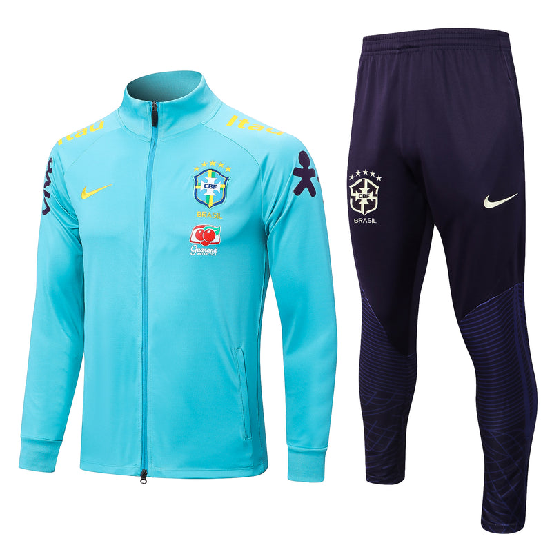 Conjunto agasalho Seleção Brasileira Pré Jogo 2022/23 – Azul Claro