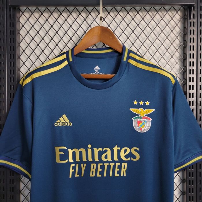 Camisa Benfica 2023/24 Adidas  Torcedor Masculina Edição Comemorativa - Azul