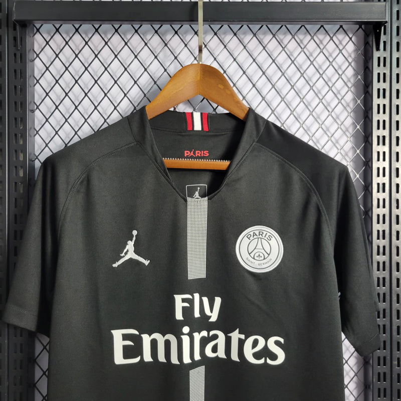 Camisa PSG Retro 2018/19 Jordan Edição Champions League, Torcedor masculina  Preta