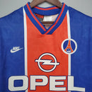 Camisa PSG Home I 1995/96 Nike Retrô Masculina Azul, modelo clássico dos anos 90 com design histórico e acabamento de alta qualidade