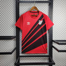 Camisa Athletico Paranaense Home 2024/25 Torcedor Masculina Adidas oficial vermelha e preta com listras