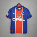Camisa PSG Home I 1995/96 Nike Retrô Masculina Azul, modelo clássico dos anos 90 com design histórico e acabamento de alta qualidade