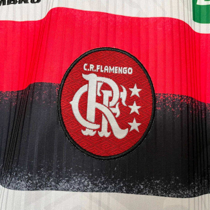 Camisa Flamengo Retrô II 1997 Lubrax Torcedor Masculina -  Branco