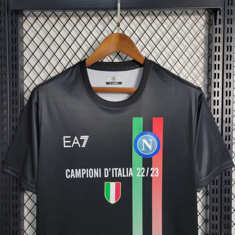 Camisa Napoli 'Campioni D'Italia' 2022/23 EA7 Torcedor Masculina