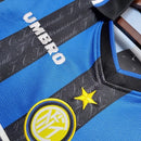 Camisa Inter de Milão Home I 1997/98 Umbro Retrô Masculina - Azul e Preta