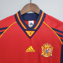 Camisa Espanha Retrô I Home 1998 Torcedor Masculina - Vermelho