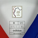 Camisa Olympique Lyon 2024/25 Adidas torcedor masculina branca, com detalhes em azul e vermelho, escudo bordado no peito e logo Adidas, modelo da temporada.