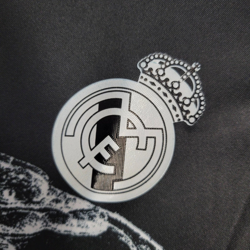 Camisa Real Madrid Third (3) "Dragão" Yamamoto 2014/15 Adidas Retrô Manga Longa Masculina
