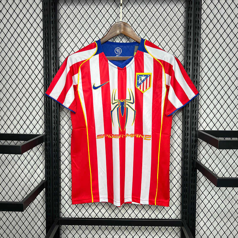 Camisa Retrô Atlético De Madrid 2004/05 - vermelha e branca