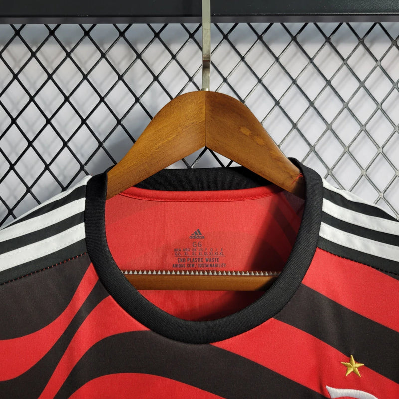 Camisa Flamengo Third (3) 2022/23  Adidas Torcedor Masculina vermelha/preta