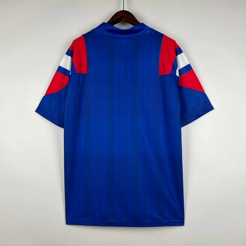 Camisa França Retrô 1992 Home Torcedor Masculina - Azul