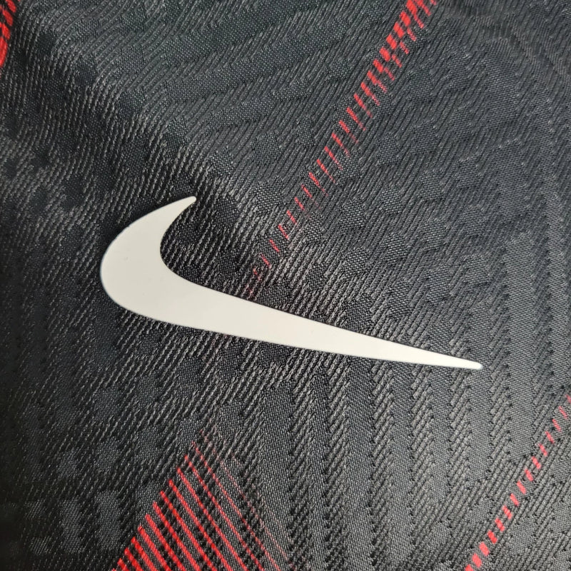 Camisa RB Leipzig Away II 2022/23 Nike Jogador Masculina - Preta e Vermelha