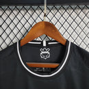 Camisa Corinthians Away 2019/20 Nike preta masculina com escudo bordado e detalhes brancos.