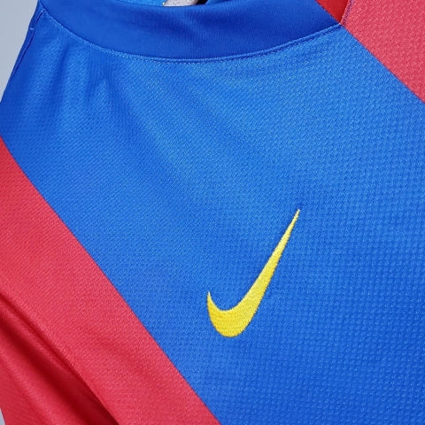 Camisa Barcelona Home I 2006/07 Nike Retrô Masculina - Grená e Azul