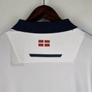 Camisa Real Sociedad Home I 2023/24 Torcedor Masculina - Branca e Azul