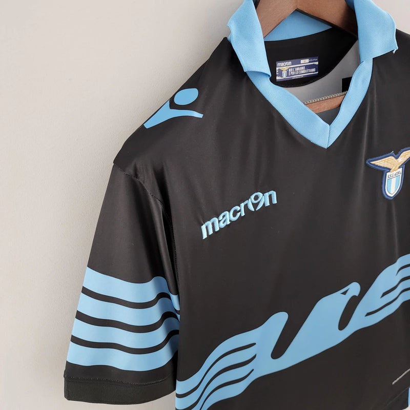 Camisa Lazio Retrô Away 2015/16 Torcedor Masculina - Preto