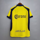 Camisa Club América Home I 2001/02 Nike Retrô Masculina Amarela, uniforme clássico anos 2000, futebol mexicano, coleção retrô das Águias"