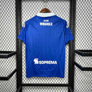 Camisa Strasbourg Home I 2024/25 Adidas Torcedor Masculina Azul com detalhes brancos, escudo do RC Strasbourg bordado e tecido leve com tecnologia Aeroready.”