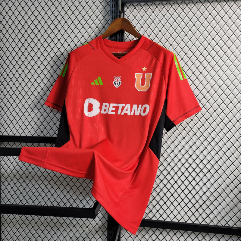 Camisa Universidad de Chile Goleiro 2023/24 Adidas Torcedor Masculina Vermelha, uniforme goleiro La U, camiseta torcida masculina Chile, camisa futebol torcedor, kit torcedor Universidad de Chile, camiseta goleiro colecionador, camisa de jogo Adidas La 