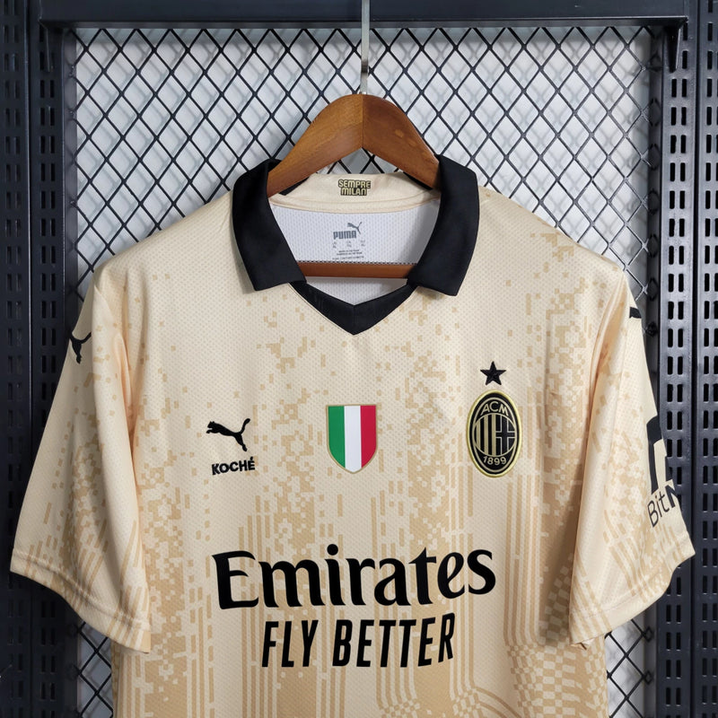 Camisa Milan 2024/25 Torcedor Masculina bege