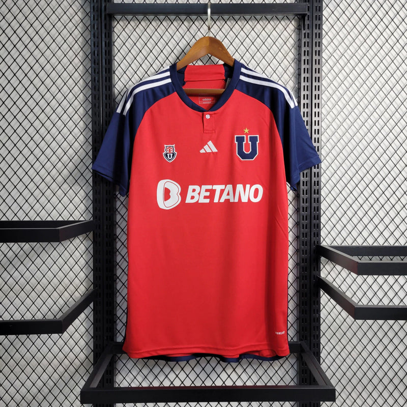 Camisa Universidad de Chile Away II 2023/24 Adidas Torcedor Masculina Vermelha, uniforme de futebol La U, camiseta torcida masculina, kit torcedor Chile, camisa de jogo Adidas La U, produto oficial de torcedor universitario, camisa colecionador futebol Chile