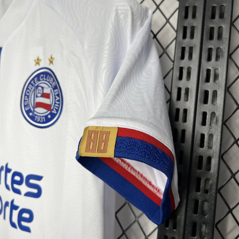 Camisa Bahia Home 2024/25 Torcedor Masculina oficial, azul vermelho e branco, tecido leve e confortável para jogos e dia a dia