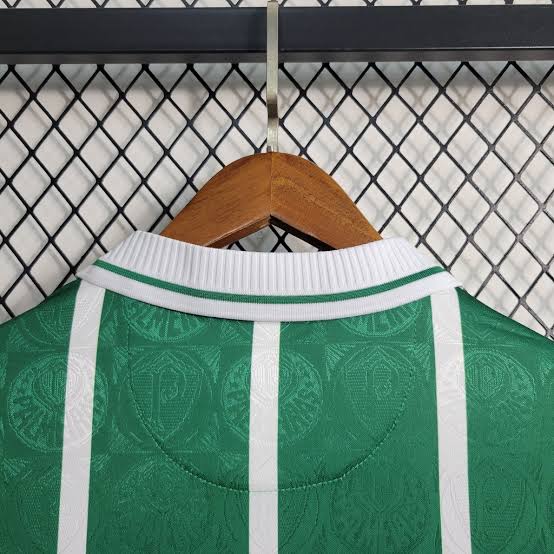 Camisa Retrô Palmeiras I 1993 - Masculina - Verde com listras em branco