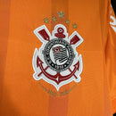 Camisa Corinthians Goleiro 2010/11 Nike Retrô Masculina na cor laranja, com escudo bordado e design clássico usado por goleiros do Timão