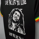 Camisa Ajax "Especial Bob Marley" 2022/23 Adidas Torcedor Masculina - Preta