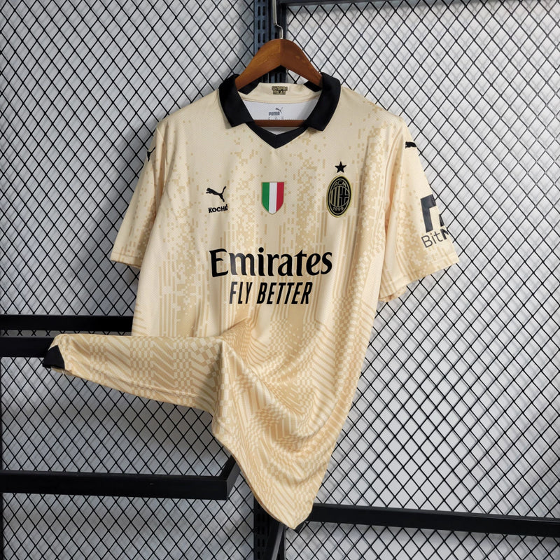Camisa Milan 2024/25 Torcedor Masculina bege