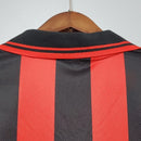 Camisa AC Milan Home I 1996/97 Lotto Retrô Masculina - Vermelha e Preta