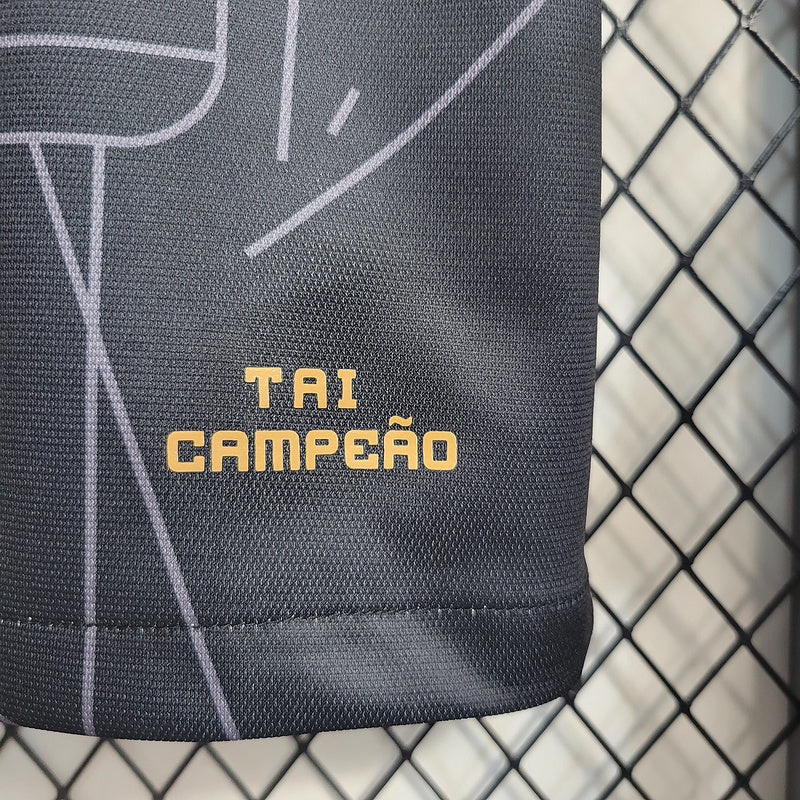 Camisa flamengo 2022/23 Edição "Tri Libertadores" Torcedor masculina - preta/dourada