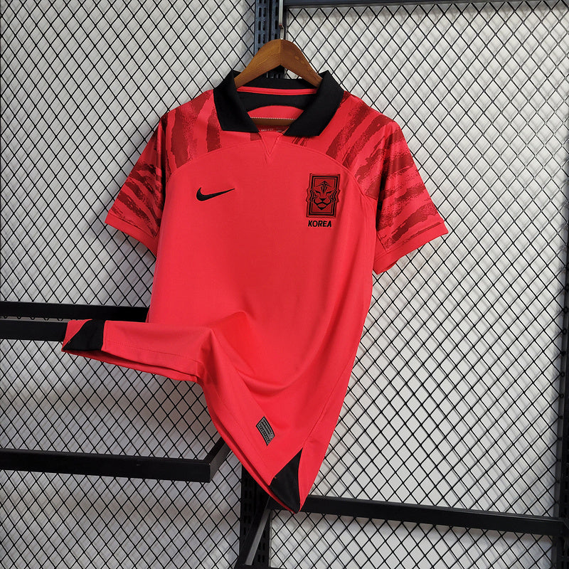 Camisa Coreia Do Sul Home 2022/23 Nike Torcedor Masculina - Vermelha