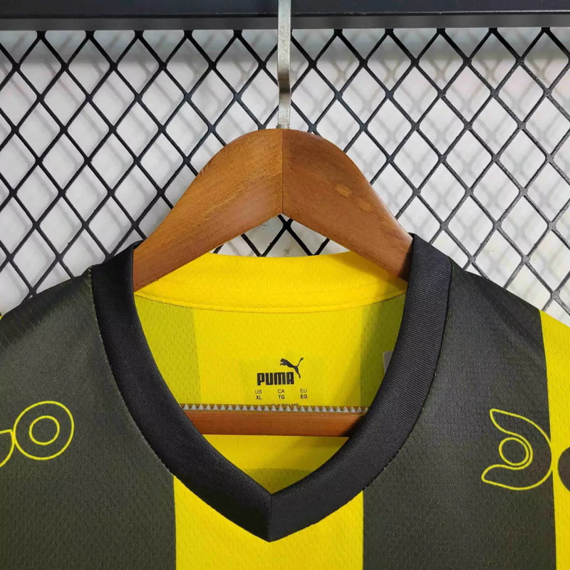 Camisa Peñarol Home I 2023/24 Torcedor Masculina Amarela e Preta, uniforme clássico uruguaio, escudo bordado, tradição e conforto para torcedores"

